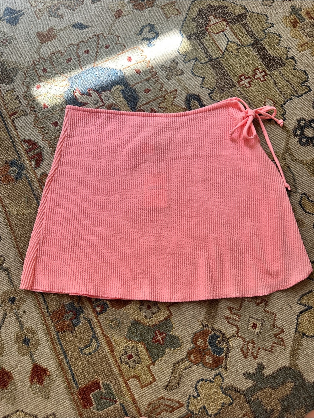 NWT Aerie Pink Knit Mini Swimsuit Skirt sz M